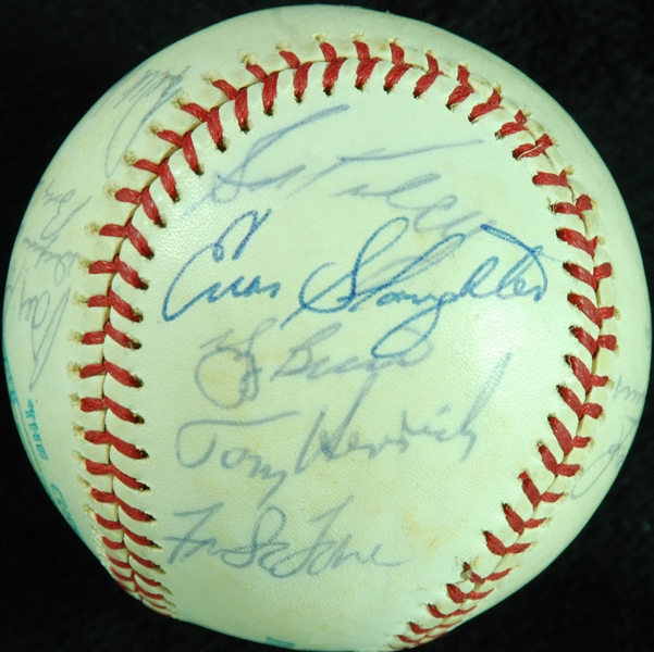 Thurman Munson, 1970s Yankees & Old Timers Multi-Signed Baseball (16) (JSA)