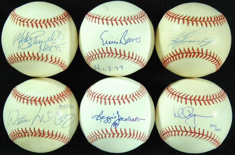 500 Home Run Club Single-Signed Baseballs (6)  