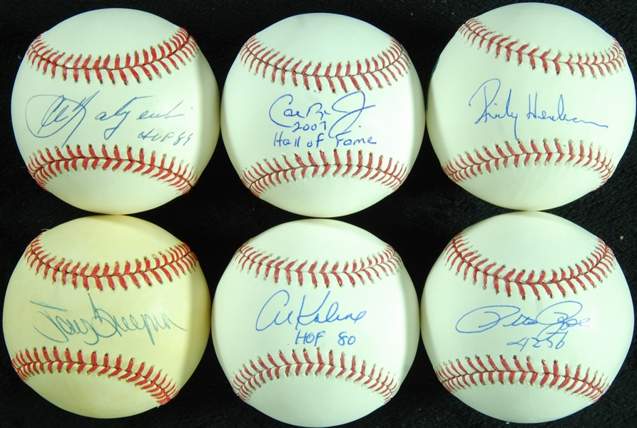 3000 Hit Club Single-Signed Baseballs (6)