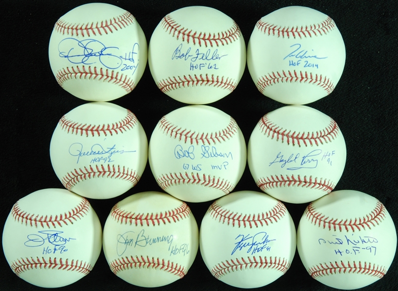 HOFer Pitchers Single-Signed Baseballs (10)