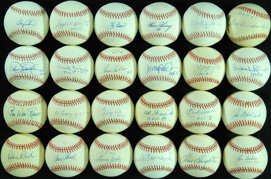 HOFer Single-Signed Baseballs Group (24)