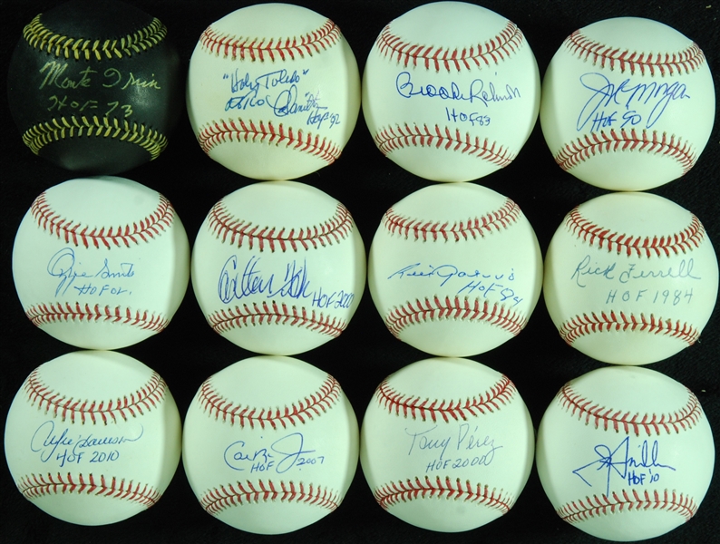 HOFer Single-Signed Baseballs Group (12)