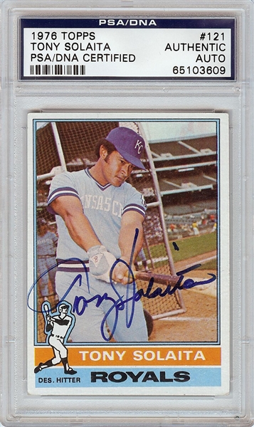 Tony Solaita Signed 1976 Topps No. 121 (PSA/DNA)