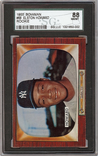 1955 Bowman Elston Howard RC No. 68 SGC 8