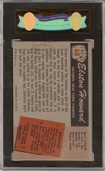 1955 Bowman Elston Howard RC No. 68 SGC 8