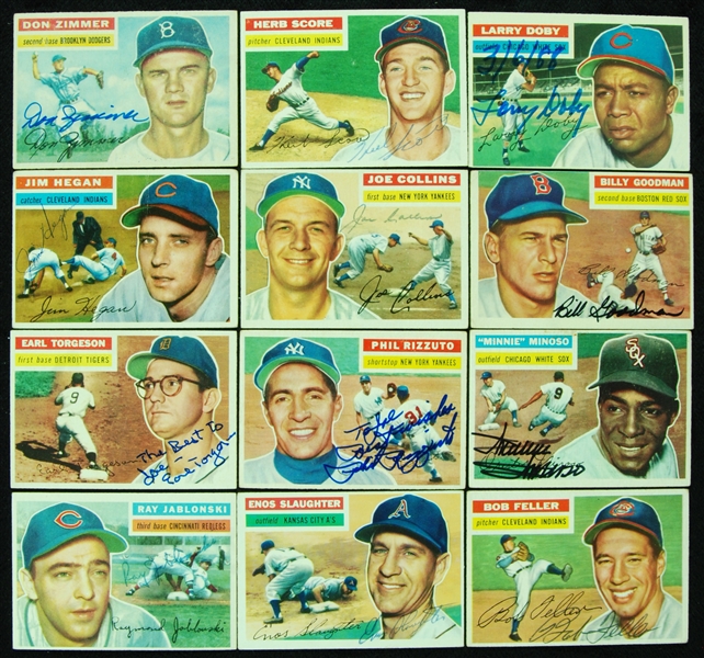 Signed 1956 Topps Baseball Group (93)