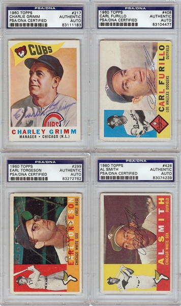 Signed 1960 Topps Baseball Group (70)