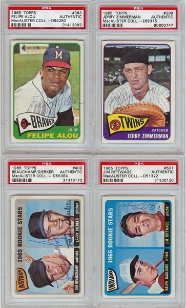 Signed 1965 Topps Baseball Group (43)