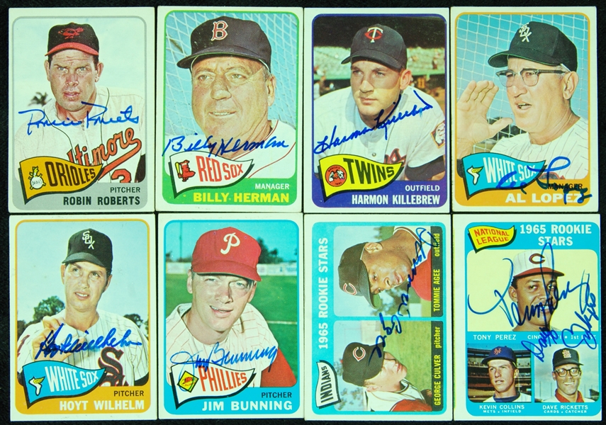 Signed 1965 Topps Baseball Group (43)