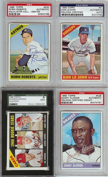 Signed 1966 Topps Baseball Group (177)