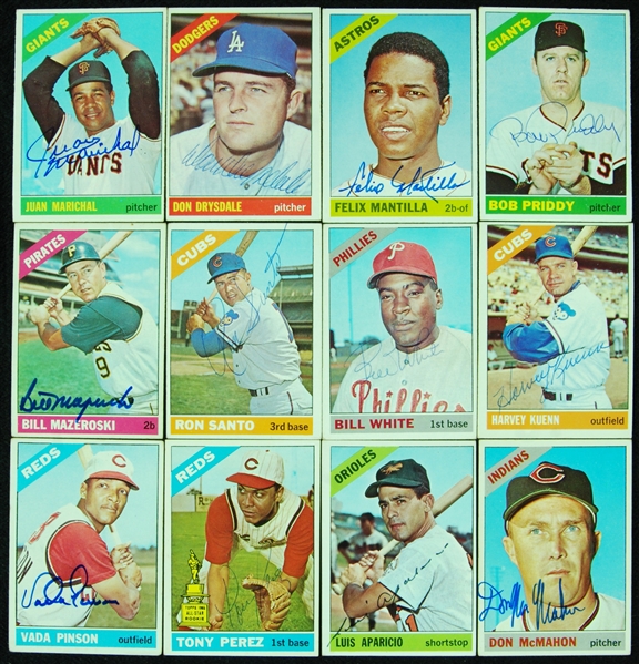 Signed 1966 Topps Baseball Group (177)