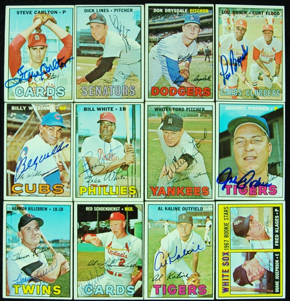 Signed 1967 Topps Baseball Group (89)