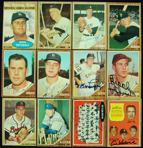 Signed 1962 Topps Baseball Group (99)