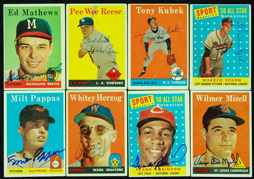 Signed 1958 Topps Baseball Group (87)