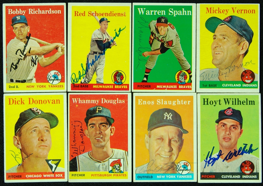 Signed 1958 Topps Baseball Group (87)