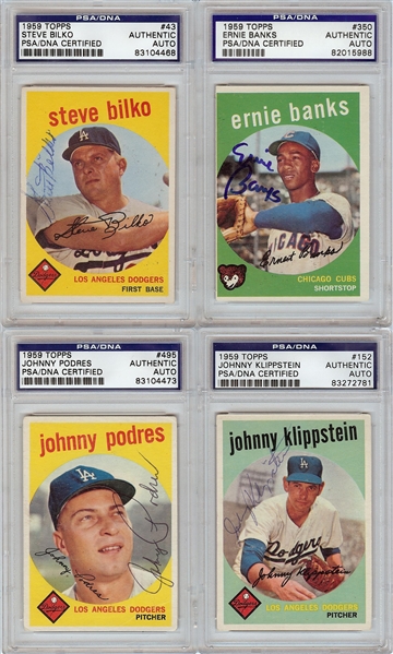 Signed 1959 Topps Baseball Group (74)