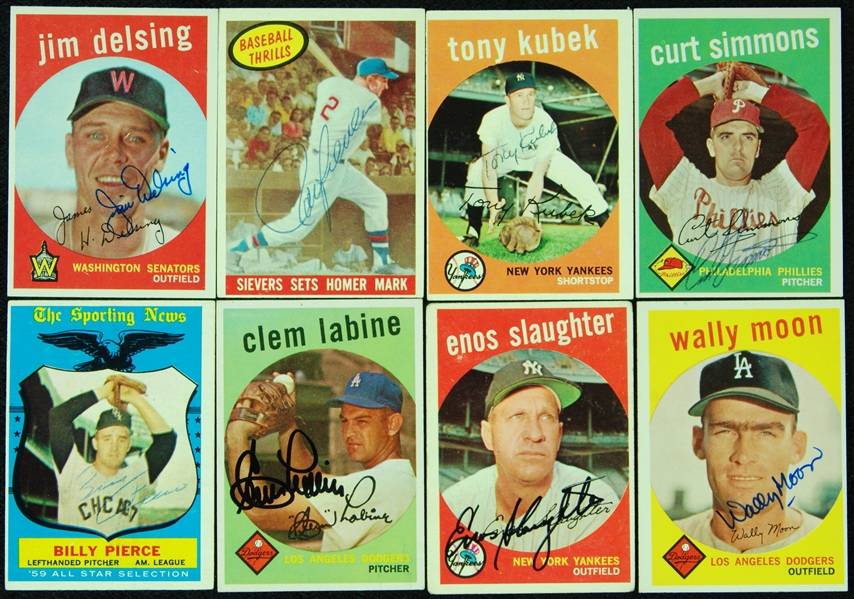 Signed 1959 Topps Baseball Group (74)