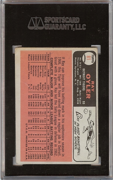 Ray Oyler Signed 1966 Topps No. 81 (SGC)