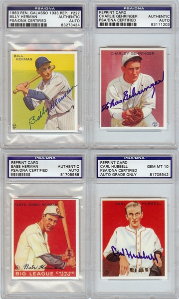 Signed Goudey Reprint Group (34)