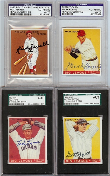 Signed Goudey Reprint Group (34)