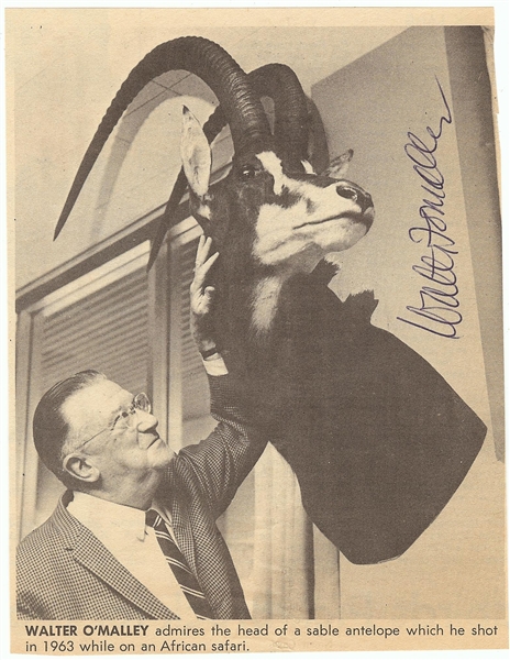 Walter O'Malley Signed 1963 Newspaper Photo (PSA/DNA)