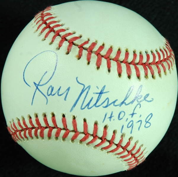 Ray Nitschke Single-Signed OAL Baseball Inscribed HOF 1978 (PSA/DNA)