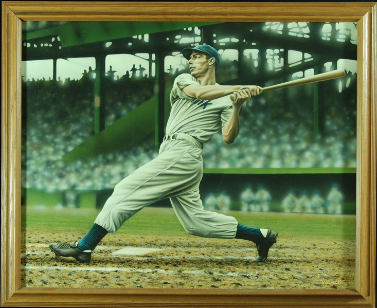 Joe DiMaggio Hitting Streak Original Darryl Vlasak Artwork