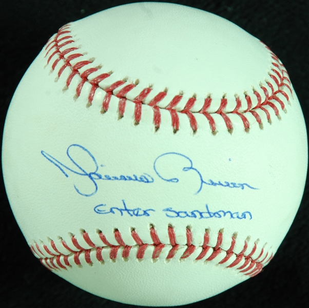 Mariano Rivera Single-Signed OML Baseball Inscribed Enter Sandman (PSA/DNA)