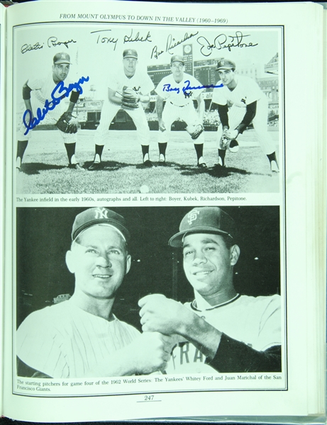 Multi-Signed The New York Yankees Book (44) with DiMaggio, Steinbrenner