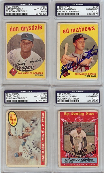 Signed 1959 Topps Baseball Group (121)