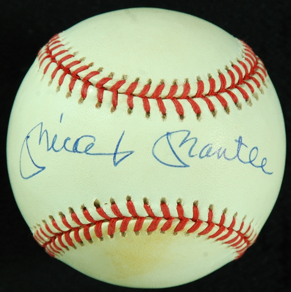 Mickey Mantle Single-Signed OAL Baseball (Graded PSA/DNA 7.5)