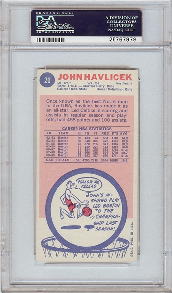 1969-70 Topps John Havlicek RC No. 20 PSA 8.5