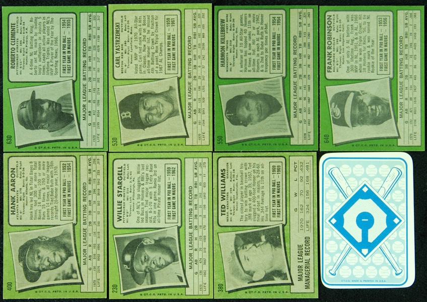 High-Grade 1971 Topps Baseball Grouping With Hall of Famers, Stars, Specials (326)