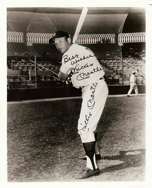 Mickey Mantle Twice-Signed 8x10 Photo (PSA/DNA)