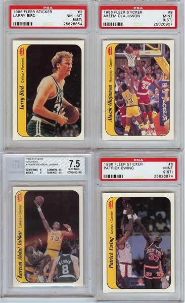 1986-87 Fleer Complete Set (132) with Michael Jordan BGS 8 (20 PSA 8s or Higher)