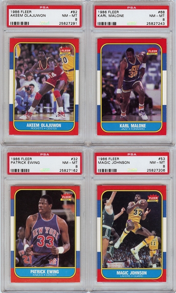 1986-87 Fleer Complete Set (132) with Michael Jordan BGS 8 (19 PSA 8s)