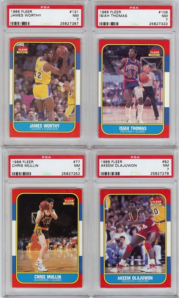 1986-87 Fleer Complete Set (132) with Michael Jordan BGS 7 (20 PSA 7s or Higher)