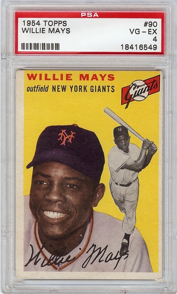 1954 Topps Willie Mays No. 90 PSA 4