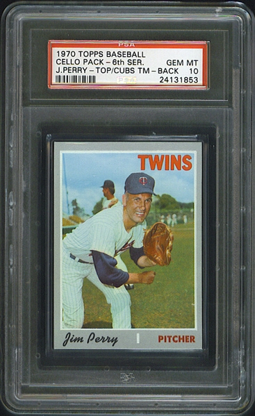 1970 Topps Baseball 6th Series Cello Pack (Graded PSA 10)