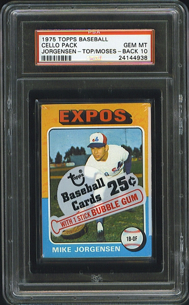 1975 Topps Baseball Cello Pack (Graded PSA 10)