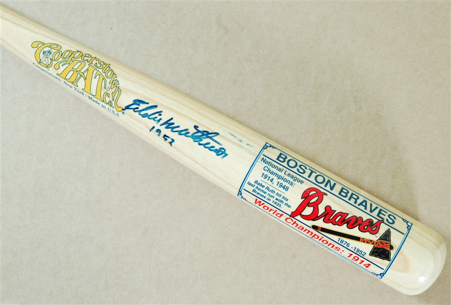 Eddie Mathews Signed Cooperstown Boston Braves Bat