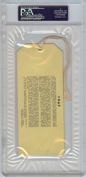 1967 World Series Busch Stadium Press Pass (PSA Authentic, POP 1/1)