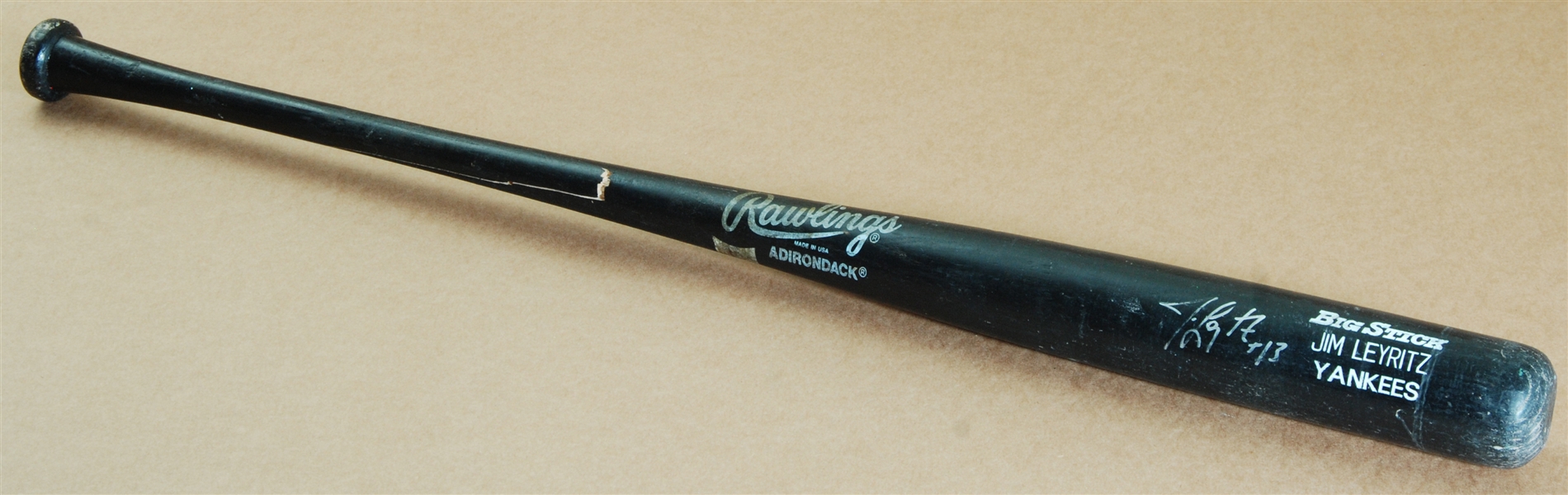 Jim Leyritz Game Used Signed 1998 Rawlings Big Stick Bat