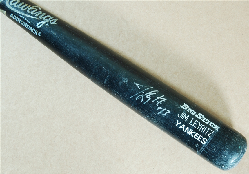 Jim Leyritz Game Used Signed 1998 Rawlings Big Stick Bat