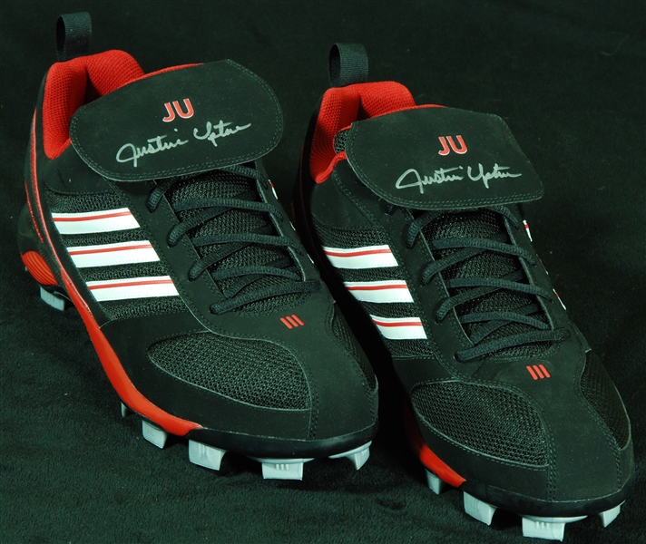 Justin Upton Signed Game-Issued Adidas Cleats Pair (PSA/DNA)