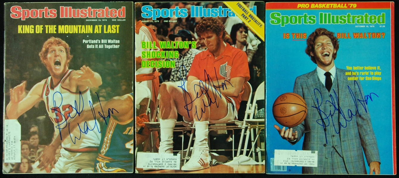 Bill Walton Signed Sports Illustrated Group (3)