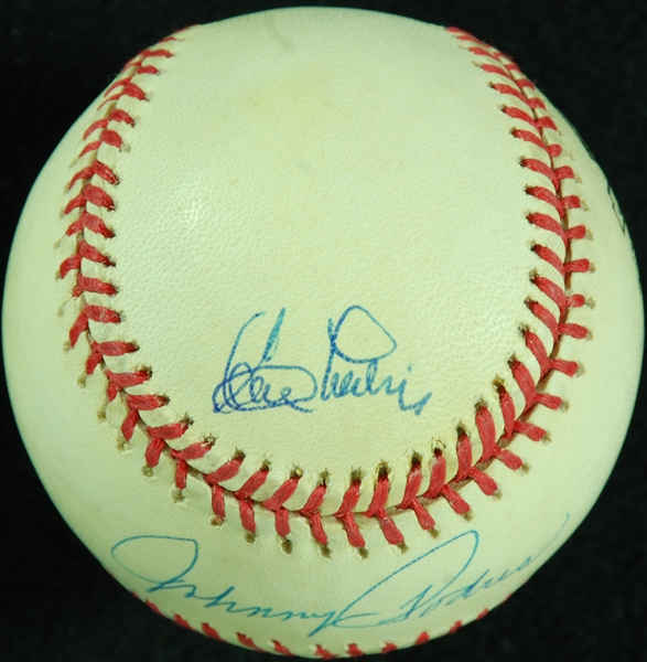 1955 Brooklyn Dodgers WSC Winning Pitchers Signed ONL Baseball (3) with Podres, Labine & Craig (PSA/DNA)