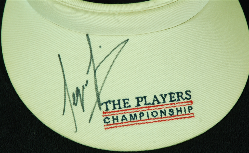 Signed Caps Group with Charles Barkley, Sergio Garcia & Ernie Banks (3) (JSA)