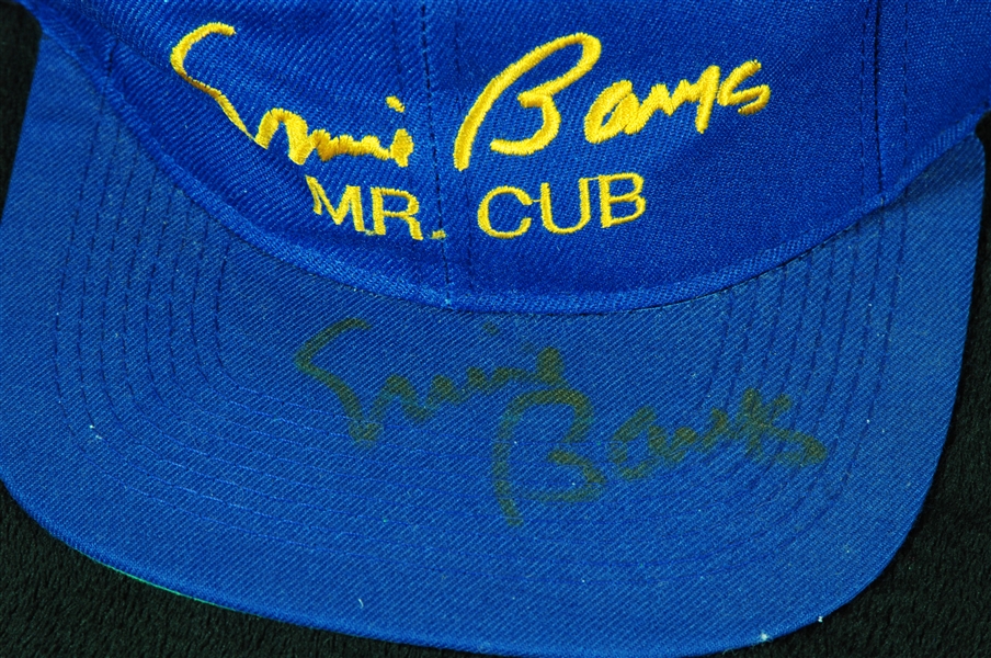 Signed Caps Group with Charles Barkley, Sergio Garcia & Ernie Banks (3) (JSA)