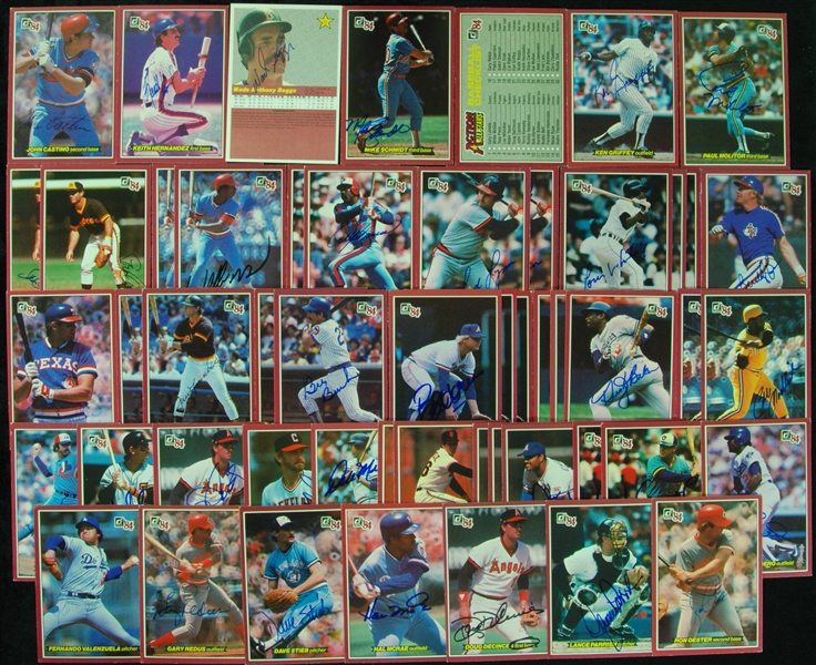 Signed 1984 Donruss Action All-Stars Group (47)